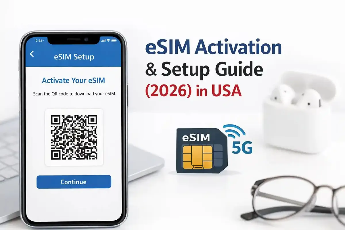 Diagnosing a MobiMatter travel eSIM on a phone showing the eSIM status screen